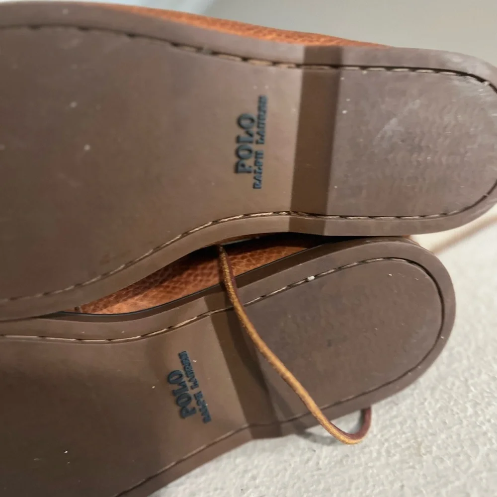 Polo Ralph Lauren Bienne Men's Tumbled Leather‎ Boat Shoe Driving loafers SZ 13D